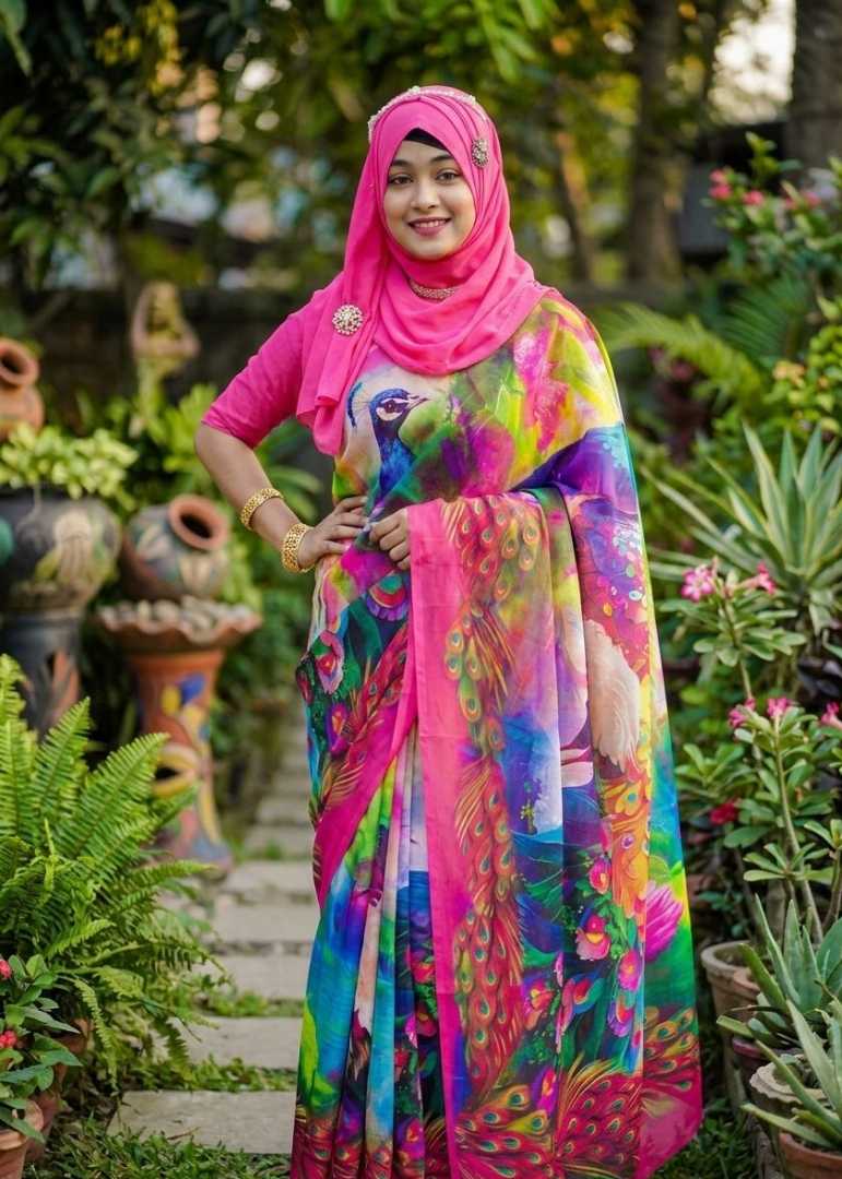 ময়ূর,রঙিন,শাড়ি,কালেকশন,floral saree collection, floral saree for women, designer floral saree Bangladesh, elegant floral print saree, stylish party wear saree, ladies floral saree, trendy floral sare